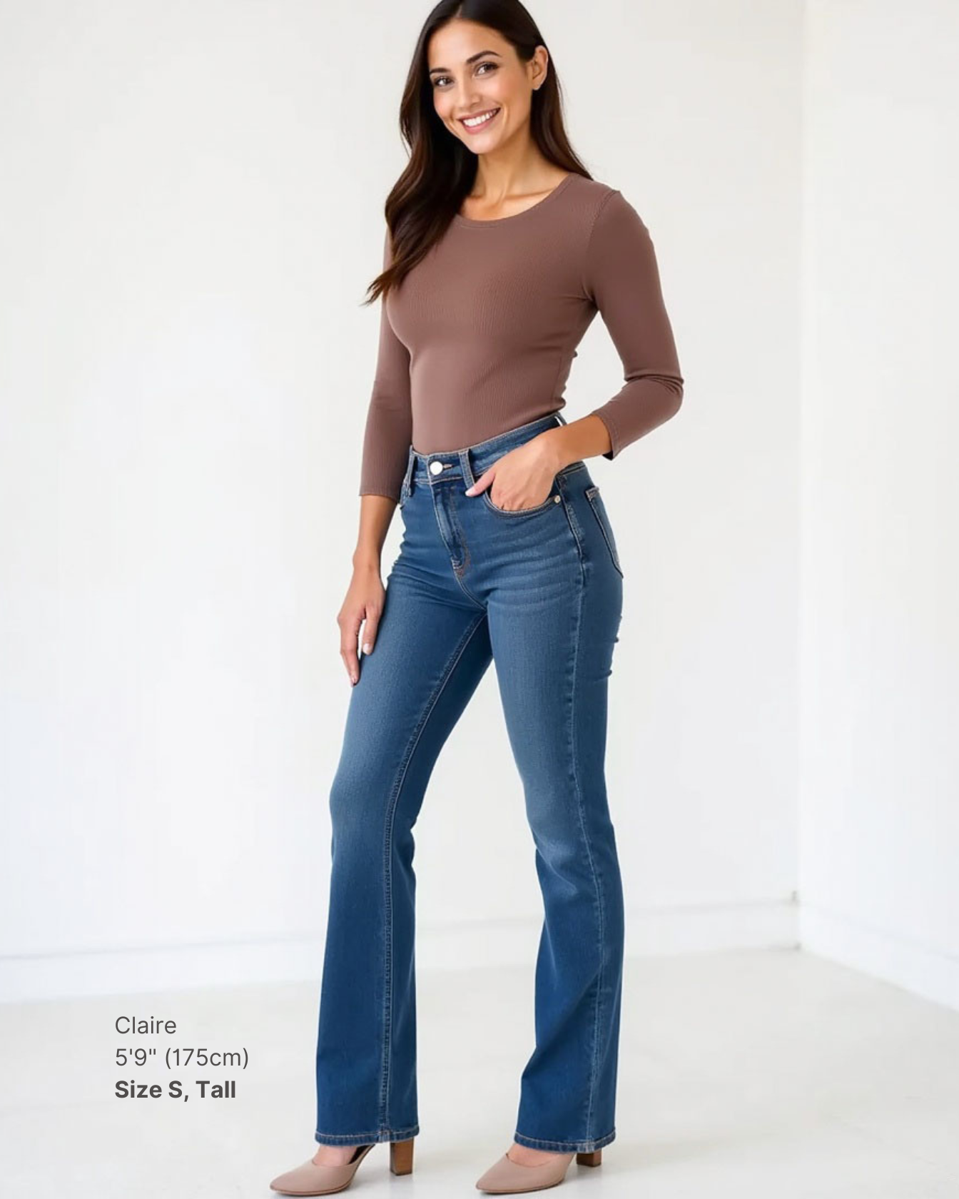 [PREORDER] Paloma 2.0 Dark Wash Bootcut Shapewear Jeans