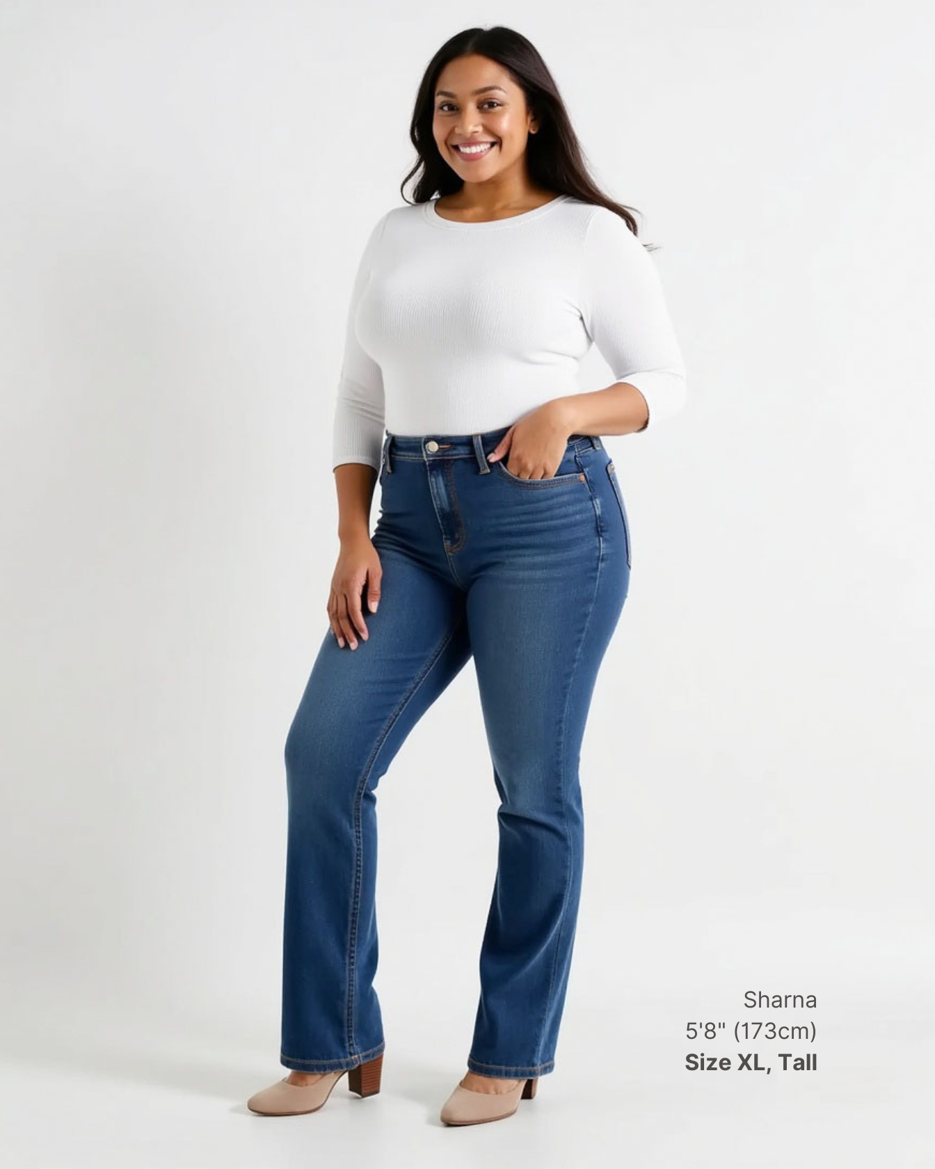 [PREORDER] Paloma 2.0 Dark Wash Bootcut Shapewear Jeans